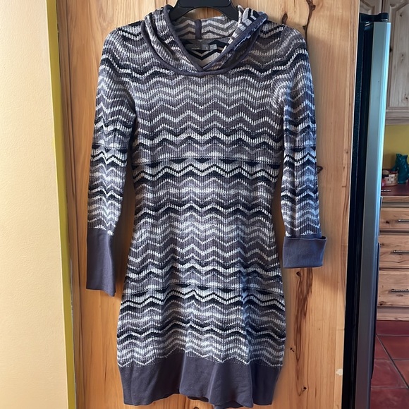 Prana Meryl gray patterned Sweater Dress - Picture 2 of 4